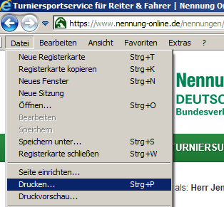 Turniersportservice Fur Reiter Fahrer Nennung Online